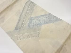 銀駒刺繍短冊に古典柄模様名古屋帯